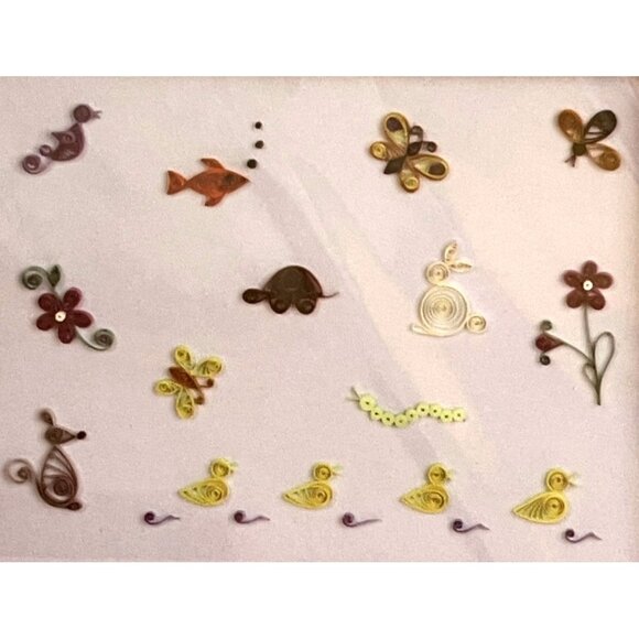 Vintage Craft Kit Beginner Quilling Paper Filigree Petty Point Pretty Posies and - Picture 9 of 10